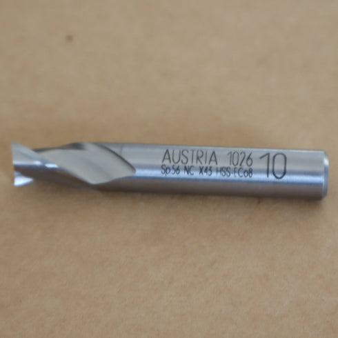 Aluminum End Mill Ø10 HSS-ECo8 DIN327 2Z, MAYKESTAO